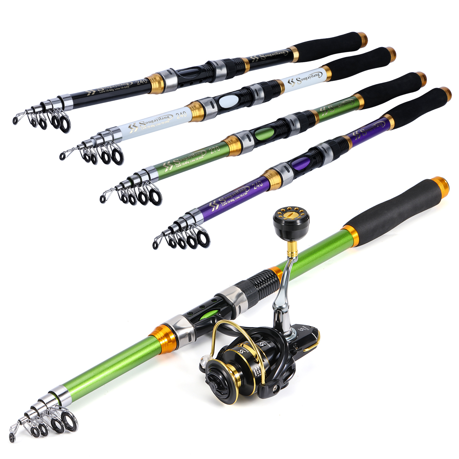 Ensemble canne à pêche et moul - Fishing Rod Spinning avis et prix